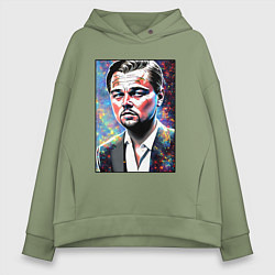 Женское худи оверсайз Леонардо Ди Каприо поп-арт