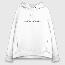 Женское худи оверсайз Sarcasm loading white