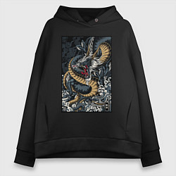 Женское худи оверсайз The whiskered dragon