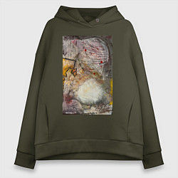 Толстовка оверсайз женская Autumn, цвет: хаки