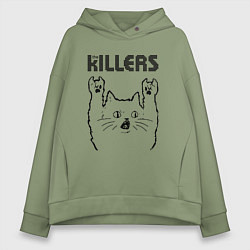 Женское худи оверсайз The Killers - rock cat