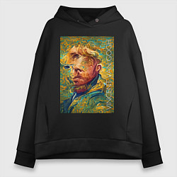 Женское худи оверсайз Abstract Vincent van Gogh - surrealism self-portra