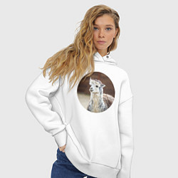 Толстовка оверсайз женская Альпака, цвет: белый — фото 2