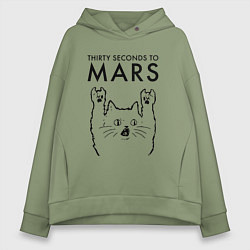 Женское худи оверсайз Thirty Seconds to Mars - rock cat