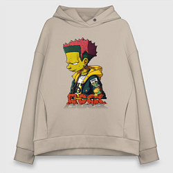 Толстовка оверсайз женская Rock Simpson, цвет: миндальный