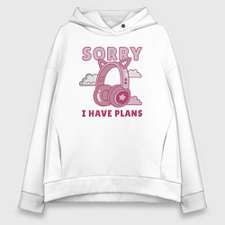 Женское худи оверсайз Sorry i have plans