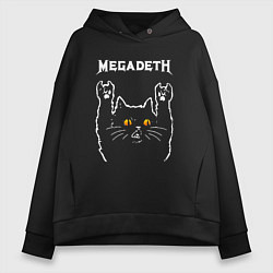 Женское худи оверсайз Megadeth rock cat