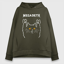 Женское худи оверсайз Megadeth rock cat