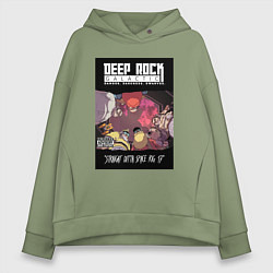Толстовка оверсайз женская Deep Rock Galactic team, цвет: авокадо