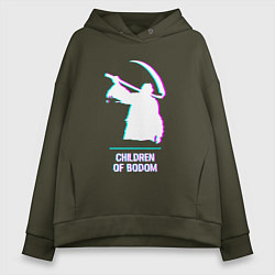 Женское худи оверсайз Children of Bodom glitch rock