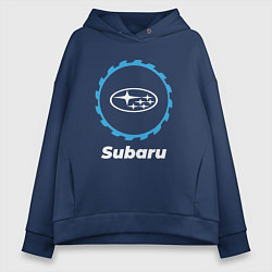 Толстовка оверсайз женская Subaru в стиле Top Gear, цвет: тёмно-синий