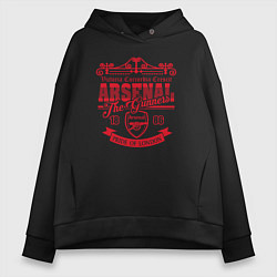 Толстовка оверсайз женская Arsenal 1886, цвет: черный