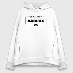 Женское худи оверсайз Roblox gaming champion: рамка с лого и джойстиком