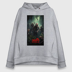 Женское худи оверсайз Зомби на острове