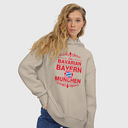 Толстовка оверсайз женская Bavarian Bayern, цвет: миндальный — фото 2