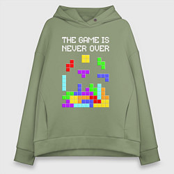 Женское худи оверсайз Tetris - the game is never over