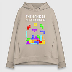 Женское худи оверсайз Tetris - the game is never over