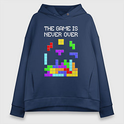 Женское худи оверсайз Tetris - the game is never over