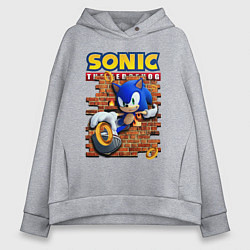 Женское худи оверсайз Соник ёж