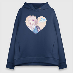 Женское худи оверсайз Марта 7 в сердечке