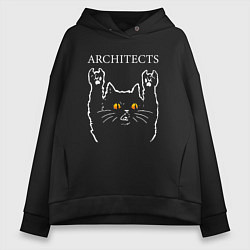 Женское худи оверсайз Architects rock cat