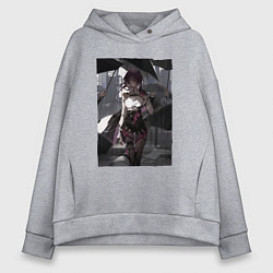 Женское худи оверсайз Кафка под дождём