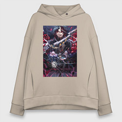 Женское худи оверсайз Honkai Star Rail за стеклом