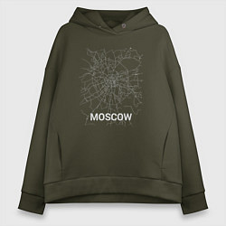 Женское худи оверсайз Moscow map