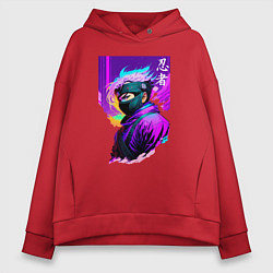 Женское худи оверсайз Ниндзя - иероглифы - Япония