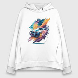 Женское худи оверсайз BMW-1