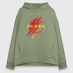 Толстовка оверсайз женская The Flash logotype, цвет: авокадо
