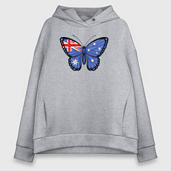 Женское худи оверсайз Австралия бабочка