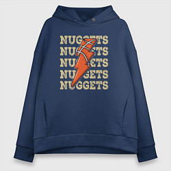 Женское худи оверсайз Nuggets lightning