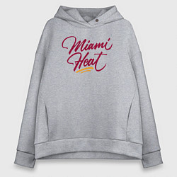Толстовка оверсайз женская Miami Heat fan, цвет: меланж
