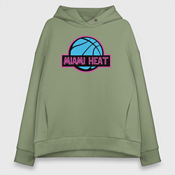 Женское худи оверсайз Miami Heat team