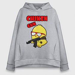 Женское худи оверсайз Chicken machine gun