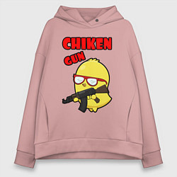 Женское худи оверсайз Chicken machine gun