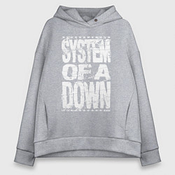 Женское худи оверсайз System of a down - stencil
