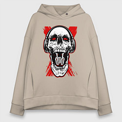 Женское худи оверсайз DnB skull