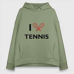 Женское худи оверсайз I Love Tennis