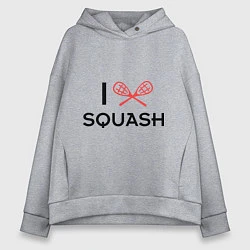 Женское худи оверсайз I Love Squash