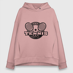 Толстовка оверсайз женская Tennis, цвет: пыльно-розовый