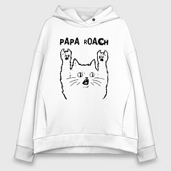 Женское худи оверсайз Papa Roach - rock cat