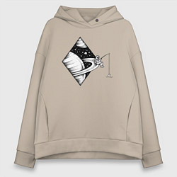 Женское худи оверсайз Space fisher
