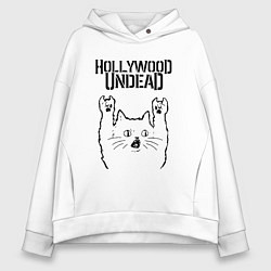 Женское худи оверсайз Hollywood Undead - rock cat