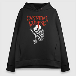 Женское худи оверсайз Cannibal Corpse - скелет