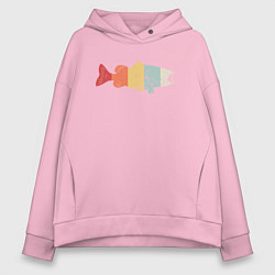 Женское худи оверсайз Color fish