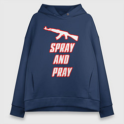 Женское худи оверсайз Spray and play