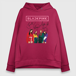 Женское худи оверсайз Blackpink Lisa Jisoo Jennie Rose