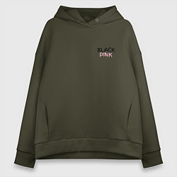 Женское худи оверсайз Граффити BlackPink - мини